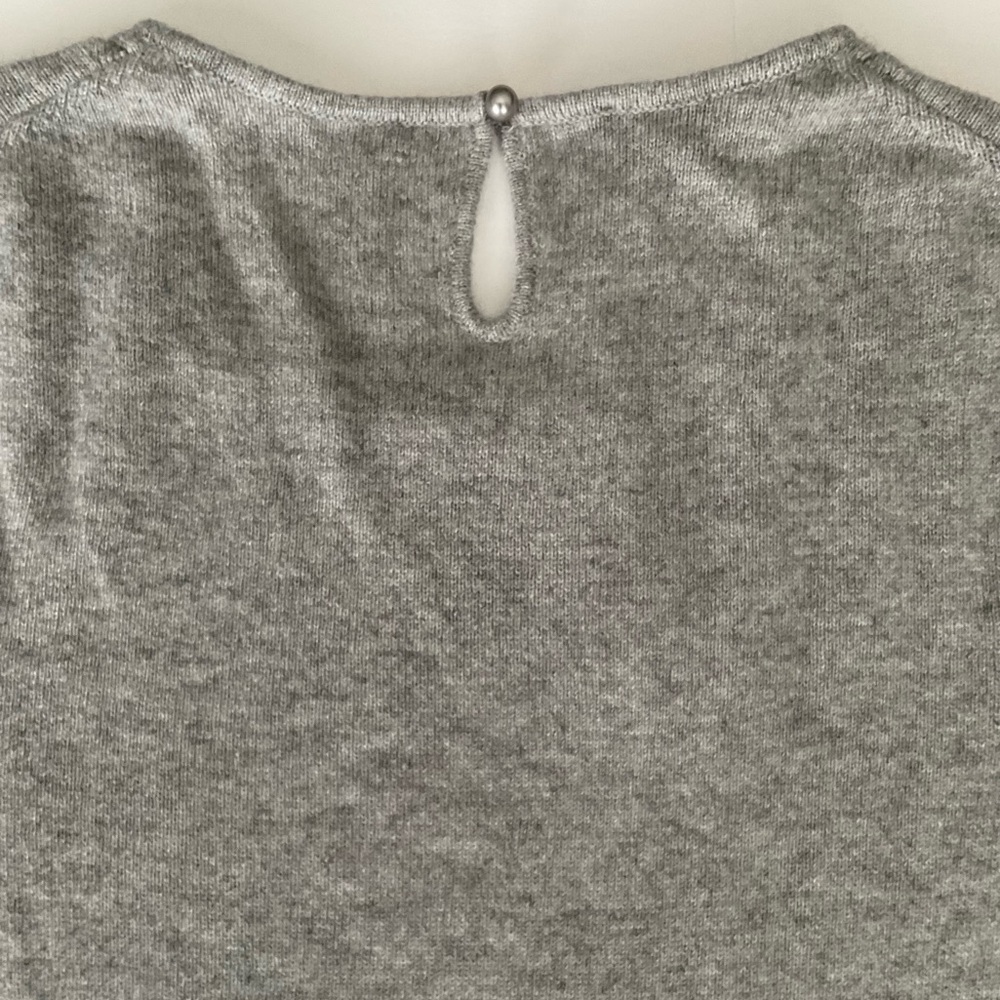 Talbots Pure Cashmere 3/4 Sleeve Gray Sweater Size S NWT - Picture 8 of 8